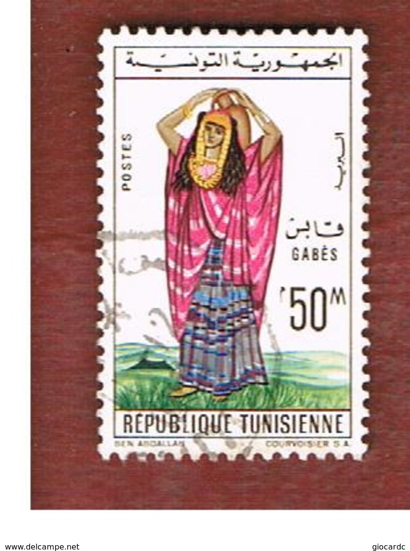 TUNISIA - SG 569  -    1962  REGIONAL COSTUMES: GABES      - USED ° - Tunisia (1956-...)