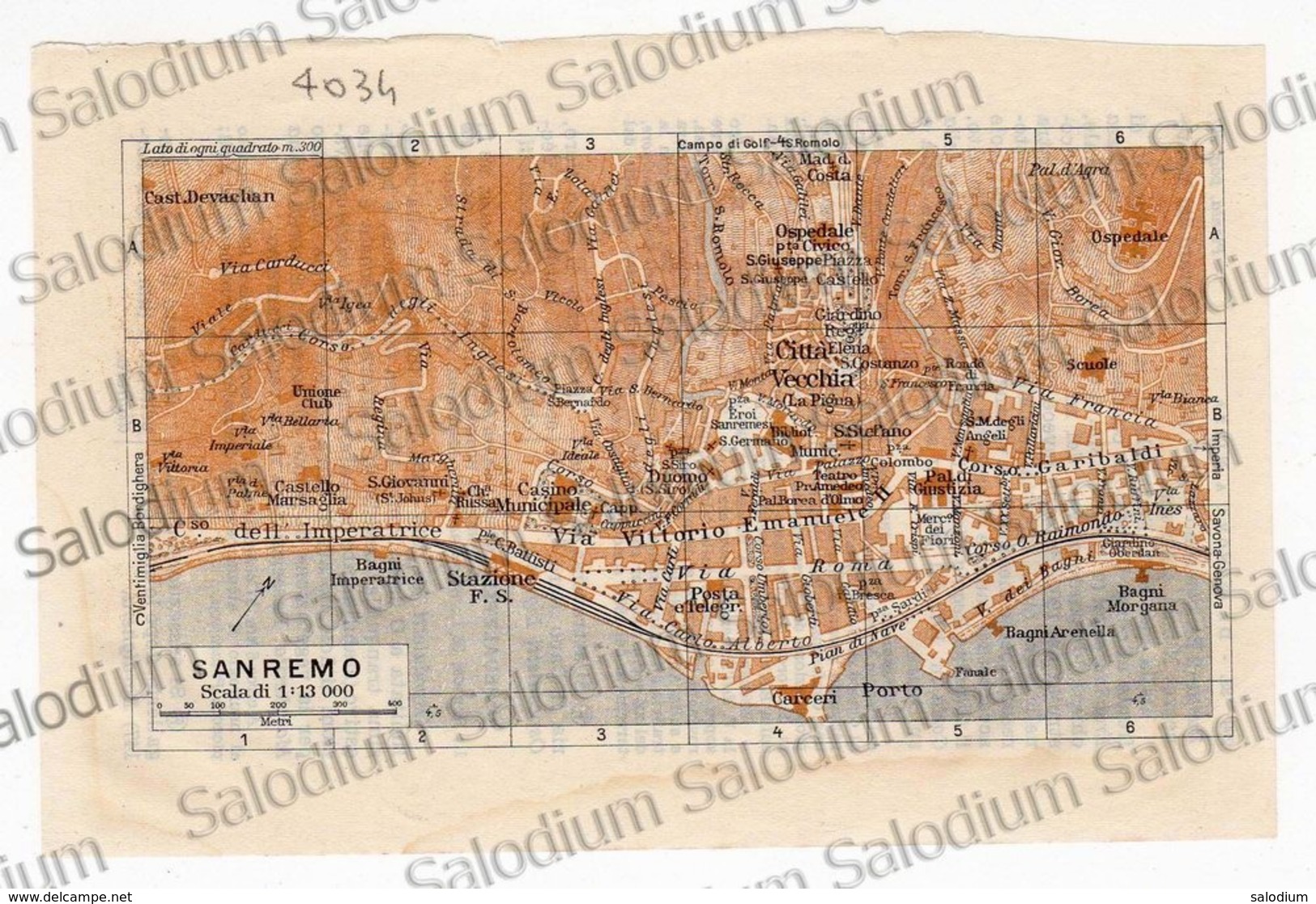 SAN REMO   - Mappa Cartina - Altri & Non Classificati