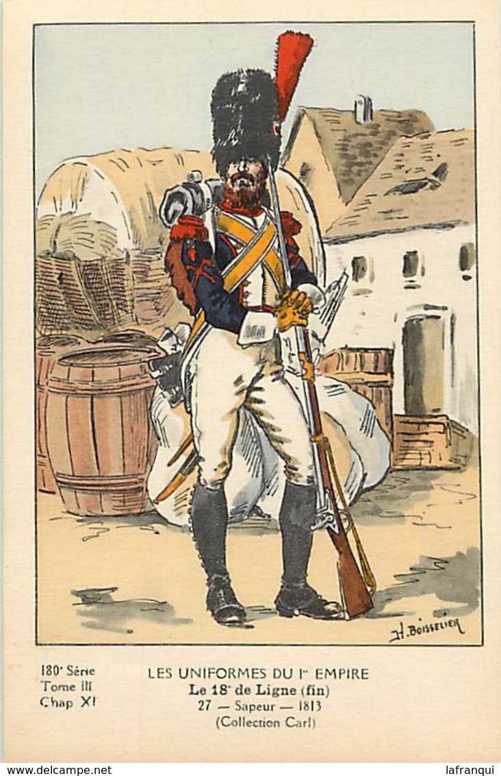 Themes Div-ref CC949- Militaires -militaria -uniformes Du 1er Empire -le 18eme De Ligne  -illustrateur Boisselier - Uniformes