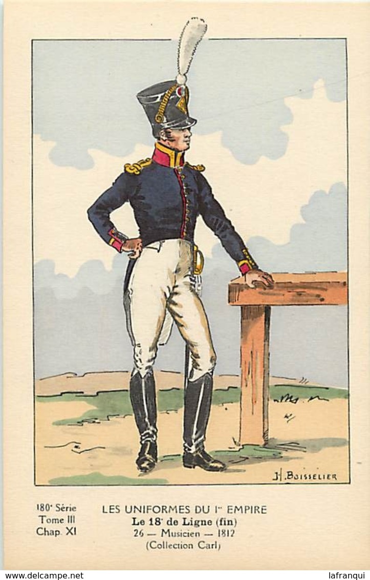 Themes Div-ref CC948- Militaires -militaria -uniformes Du 1er Empire -le 18eme De Ligne  -illustrateur Boisselier - Uniformes