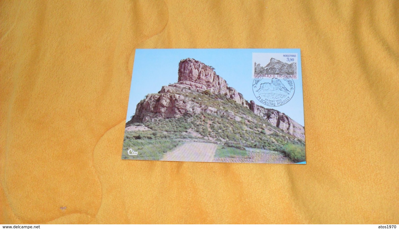 CARTE POSTALE FDC DE 1985.../ LA ROCHE DE SOLUTRE..CACHET SOLUTRE POUILLY + TIMBRE - 1980-1989