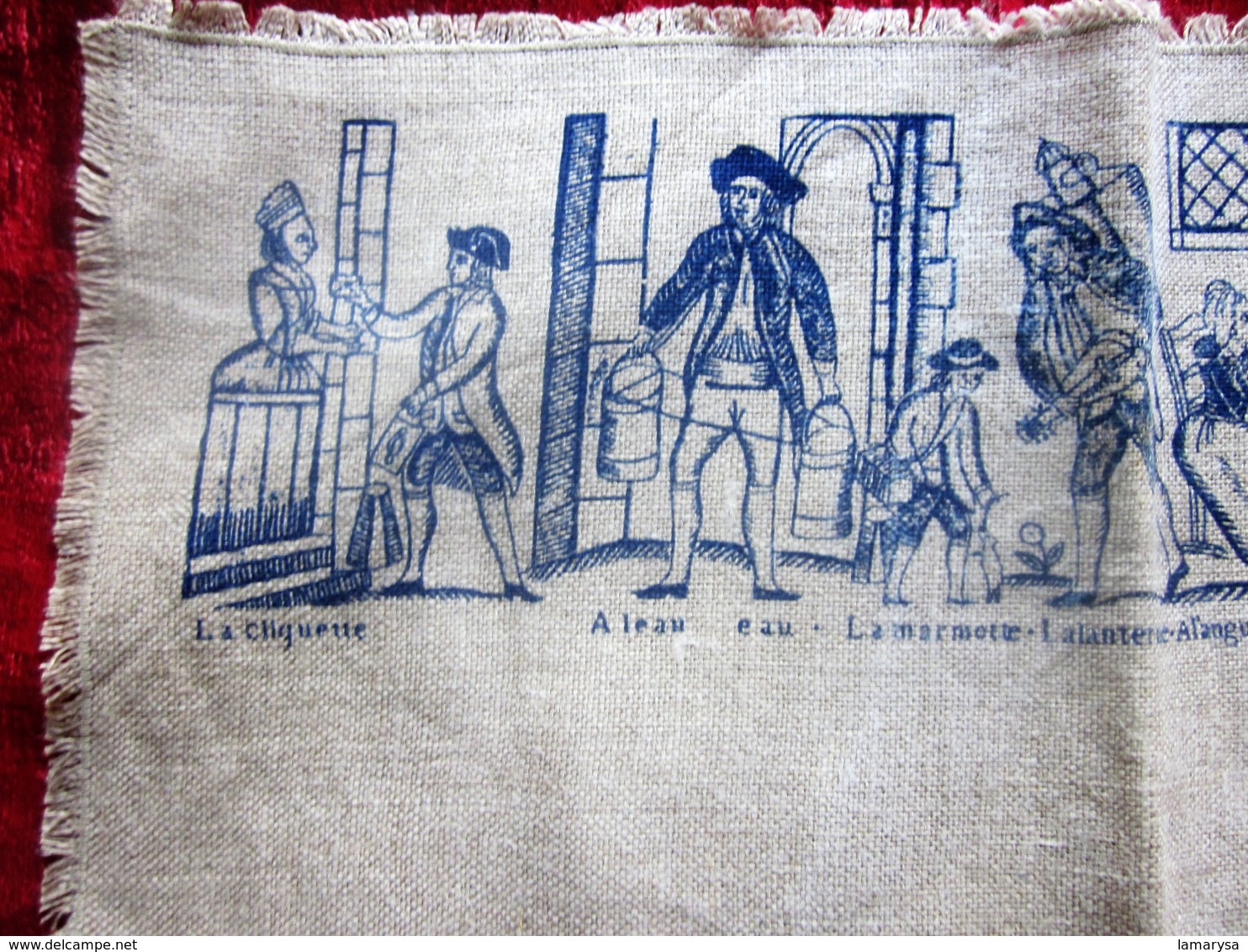 Vintage Ancienne Toile En Lin A Broder Avec En Exemple Un Motif De Broderie De France Voir Les Scanns Loisirs Créatifs - Autres & Non Classés