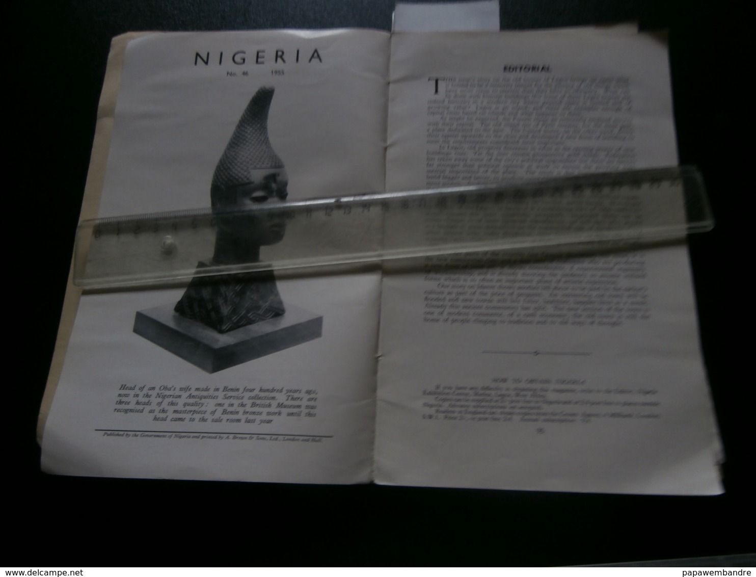 Nigeria 46 (1955) Lagos, Yoruba, Iseyin, Idanre, Ulli Beier, C B Dodwell, Murray - Geschichte