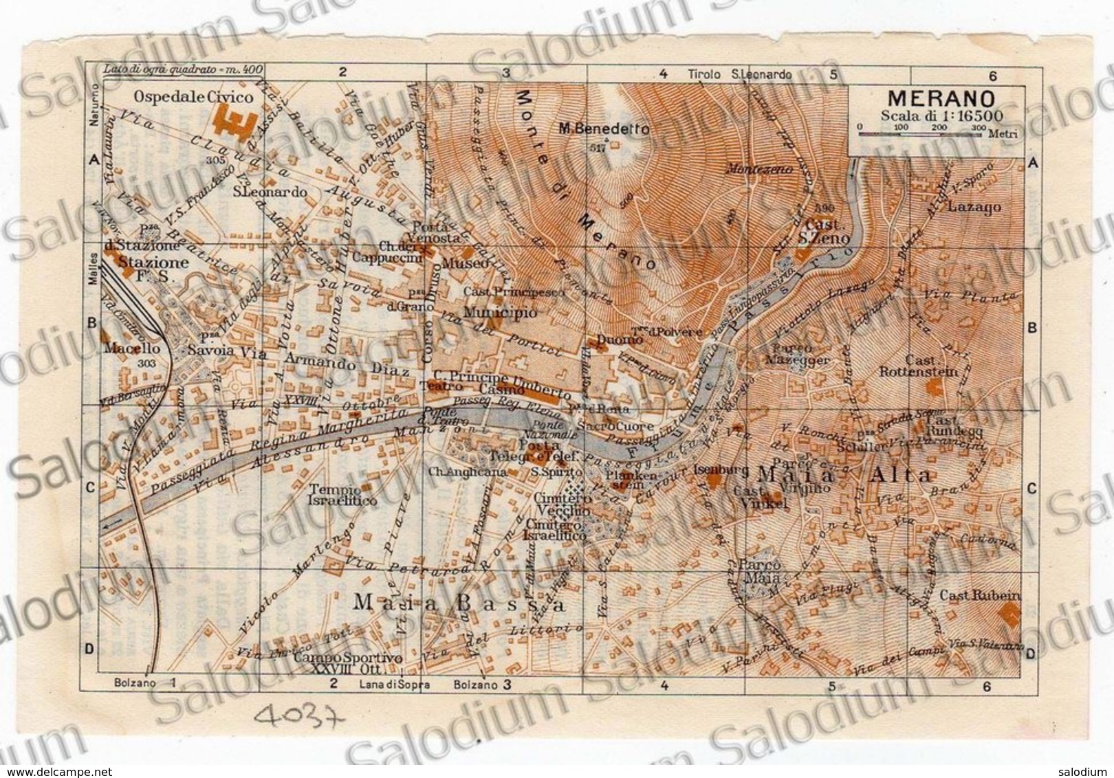 MERANO - Mappa Cartina - Altri & Non Classificati