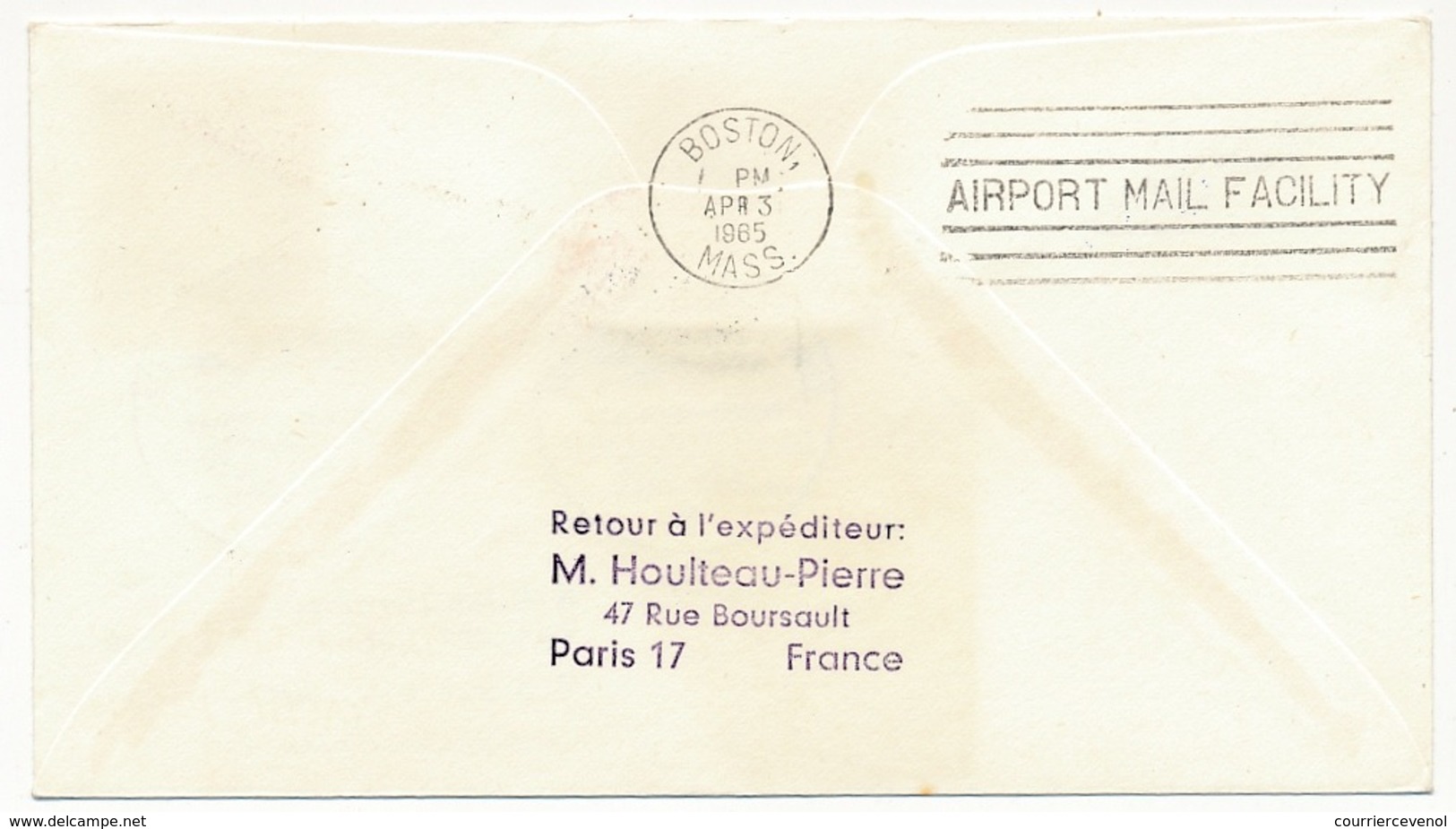 ALLEMAGNE - Premier Vol Boeing 720 - FRANKFORT => PHILADELPHIE 3/4/1965 - Cartas & Documentos