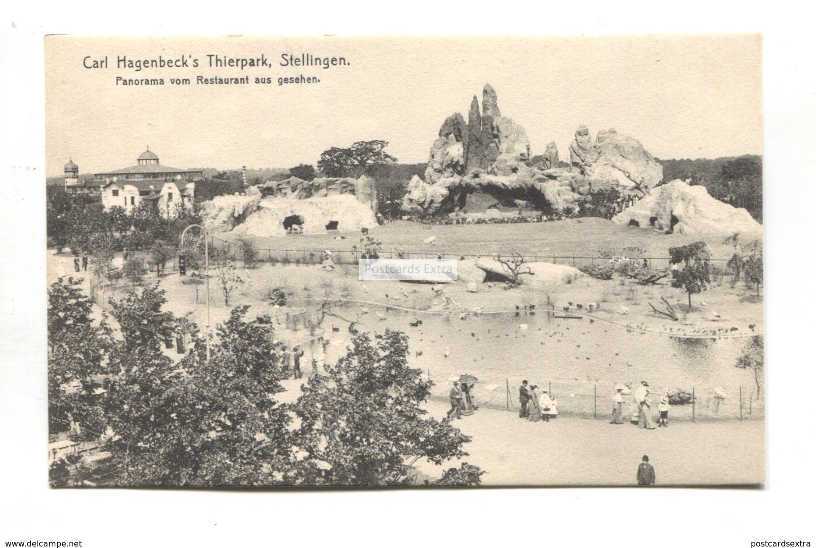 Carl Hagenbeck's Thierpark, Stellingen - Panorama Von Restaurant Aus Gesehen - Old Germany Postcard - Stellingen