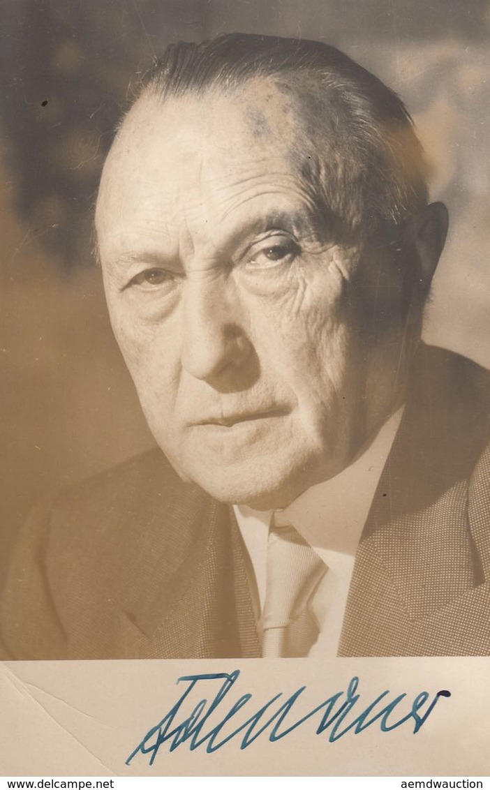 Konrad ADENAUER (COLOGNE, 1876 - RHöNDORF, 1967), CHANC - Non Classés