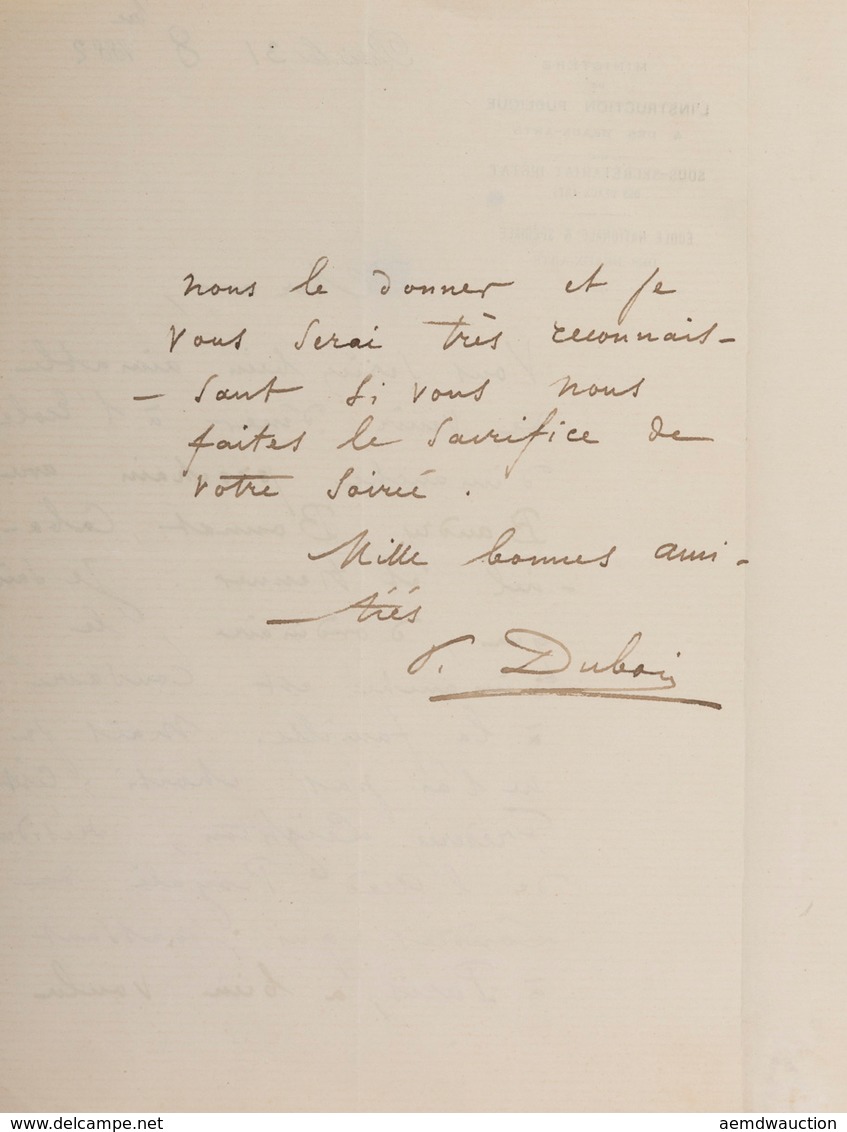 Paul DUBOIS (NOGENT-SUR-SEINE, 1829 - PARIS, 1905), SCU - Non Classificati