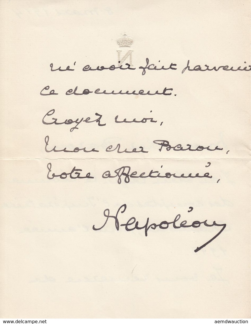 Prince Victor NAPOLÉON (1862 -1926) - Lettre Autographe - Non Classés