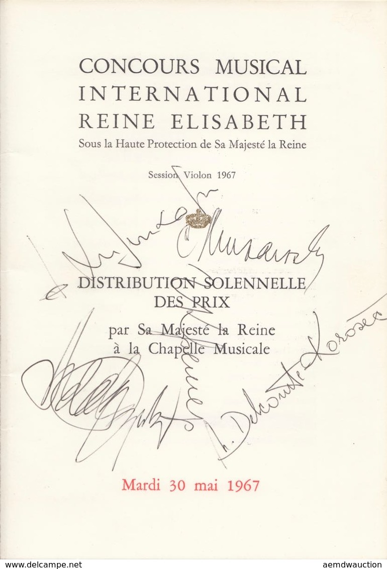 CONCOURS MUSICAL INTERNATIONAL REINE ÉLISABETH DE BELGI - Ohne Zuordnung