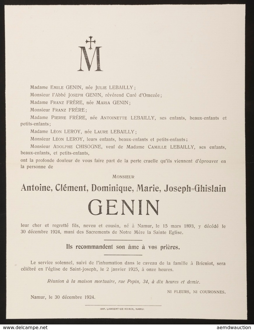 FAIRE-PART MORTUAIRES. Environ 300 Pièces, La Plupart D - Unclassified