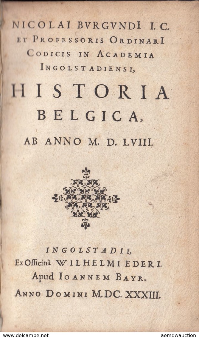 [BELGIQUE] Nicolas De BOURGOGNE DIT BURGUNDIUS - Histor - Altri & Non Classificati