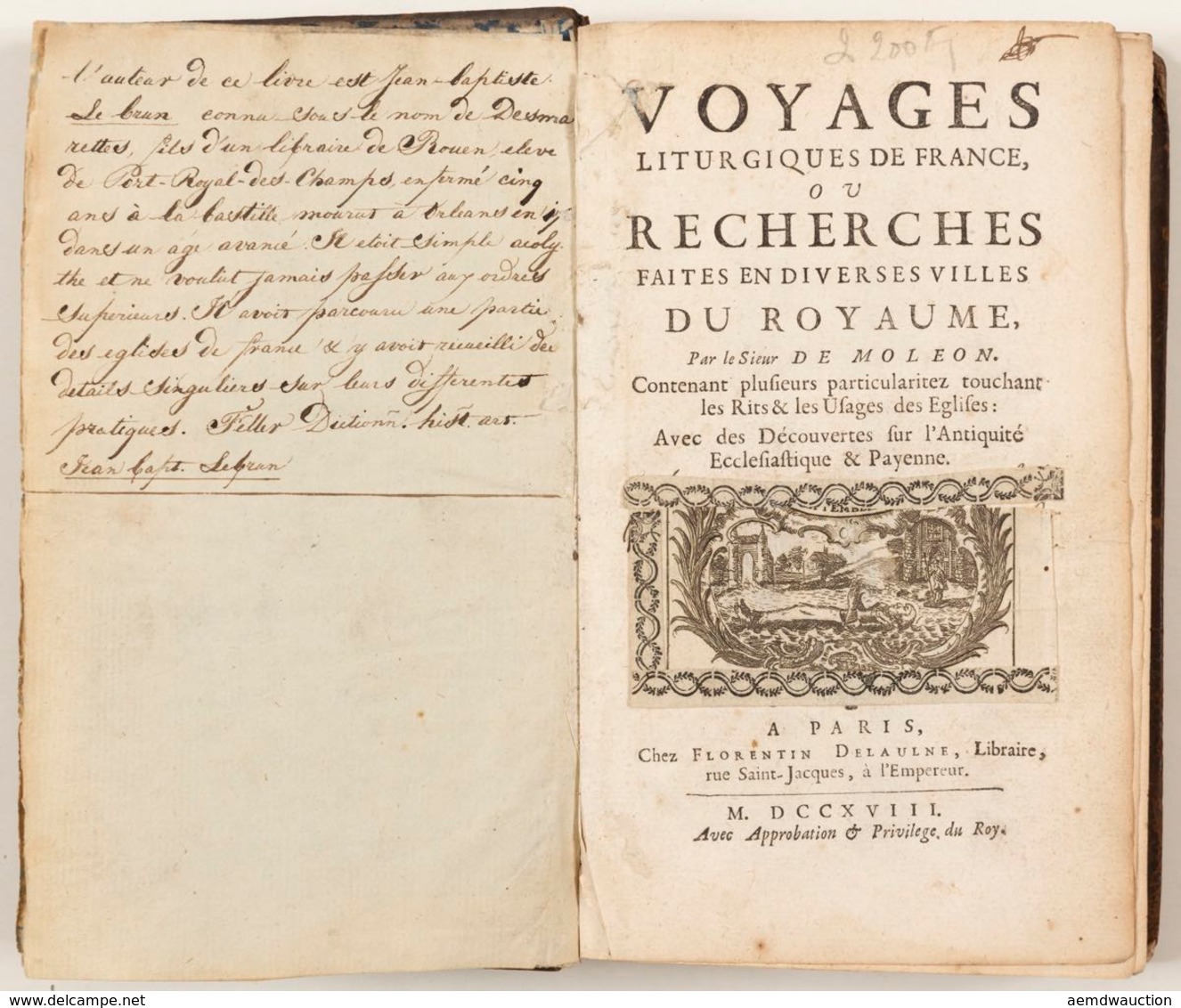 [Jean-Baptiste LE BRUN DES MARETTES ]- Voyages Liturgiq - Other & Unclassified