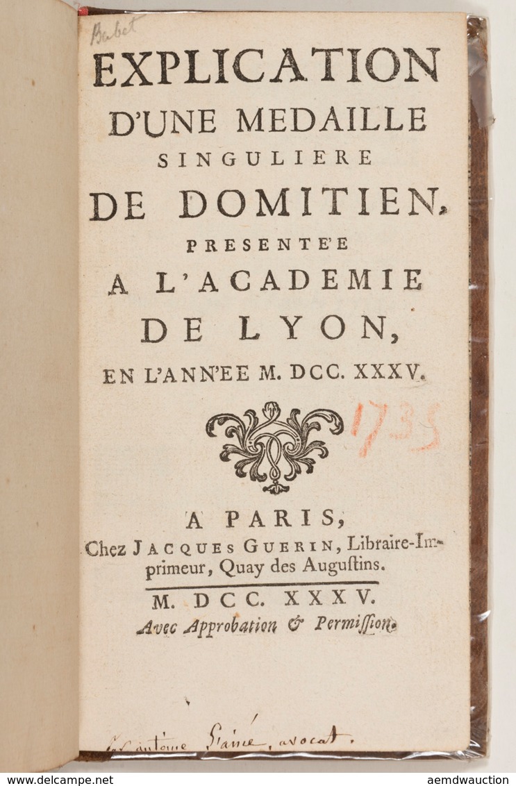 [NUMISMATIQUE] [Antoine LAISNÉ ]- Explication D'une Méd - Altri & Non Classificati