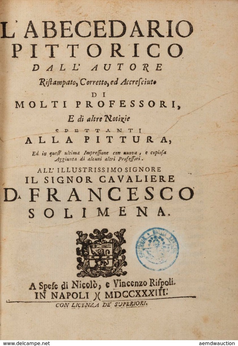 [Pellegrino Antonio ORLANDI ]- L'Abecedario Pittorico. - Altri & Non Classificati