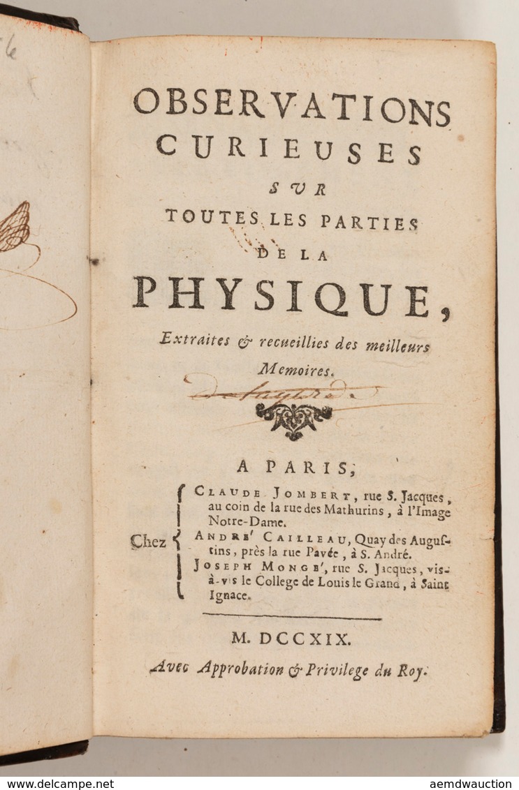 [Guillaume Hyacinthe BOUGEANT ]- Observations Curieuses - Non Classés