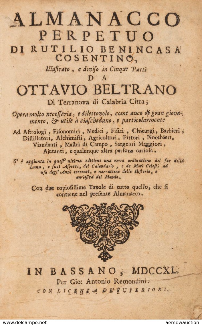 Rutilio BENINCASA - Almanacco Perpetuo [...] Illustrato - Sin Clasificación