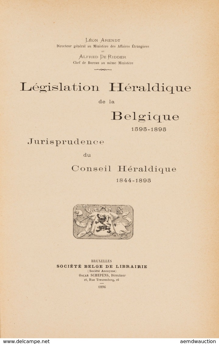 LÉGISLATION NOBILIAIRE. Lot De 7 Volumes. - Non Classés