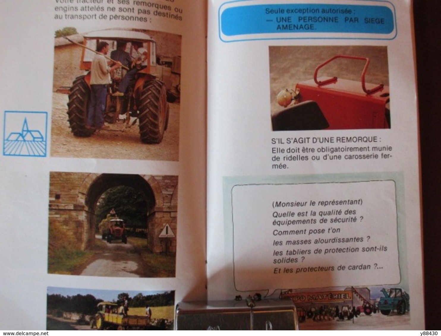 LE TRACTEUR ET VOTRE SECURITE - Livret de 1977 édité par LA PREVENTION RURALE - 50 pages - 22 photos