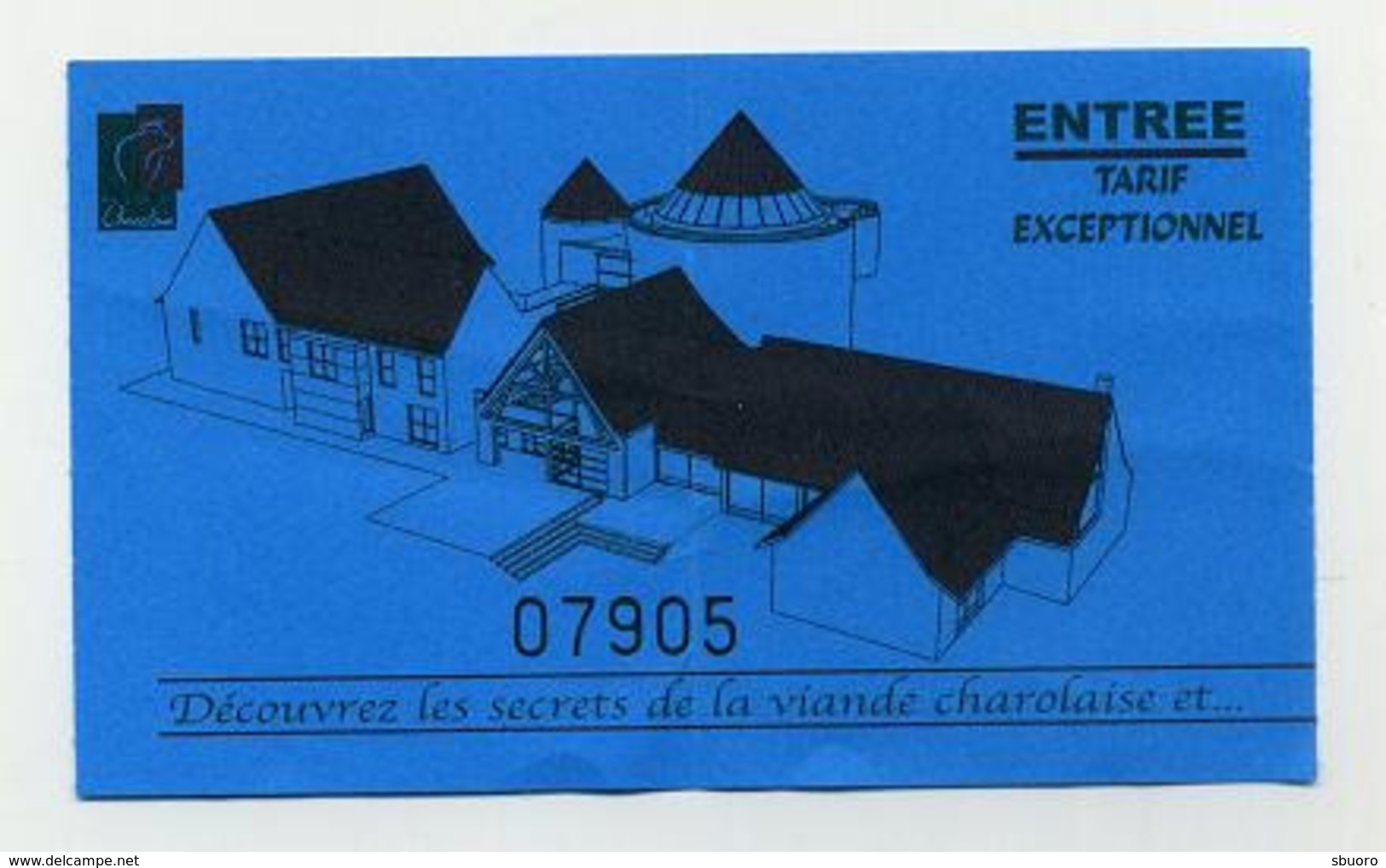 Entrance Ticket / Ticket D'entrée / Biglietto / Ulaznica : Musée Du Charolais, Bourgogne, France - Biglietti D'ingresso