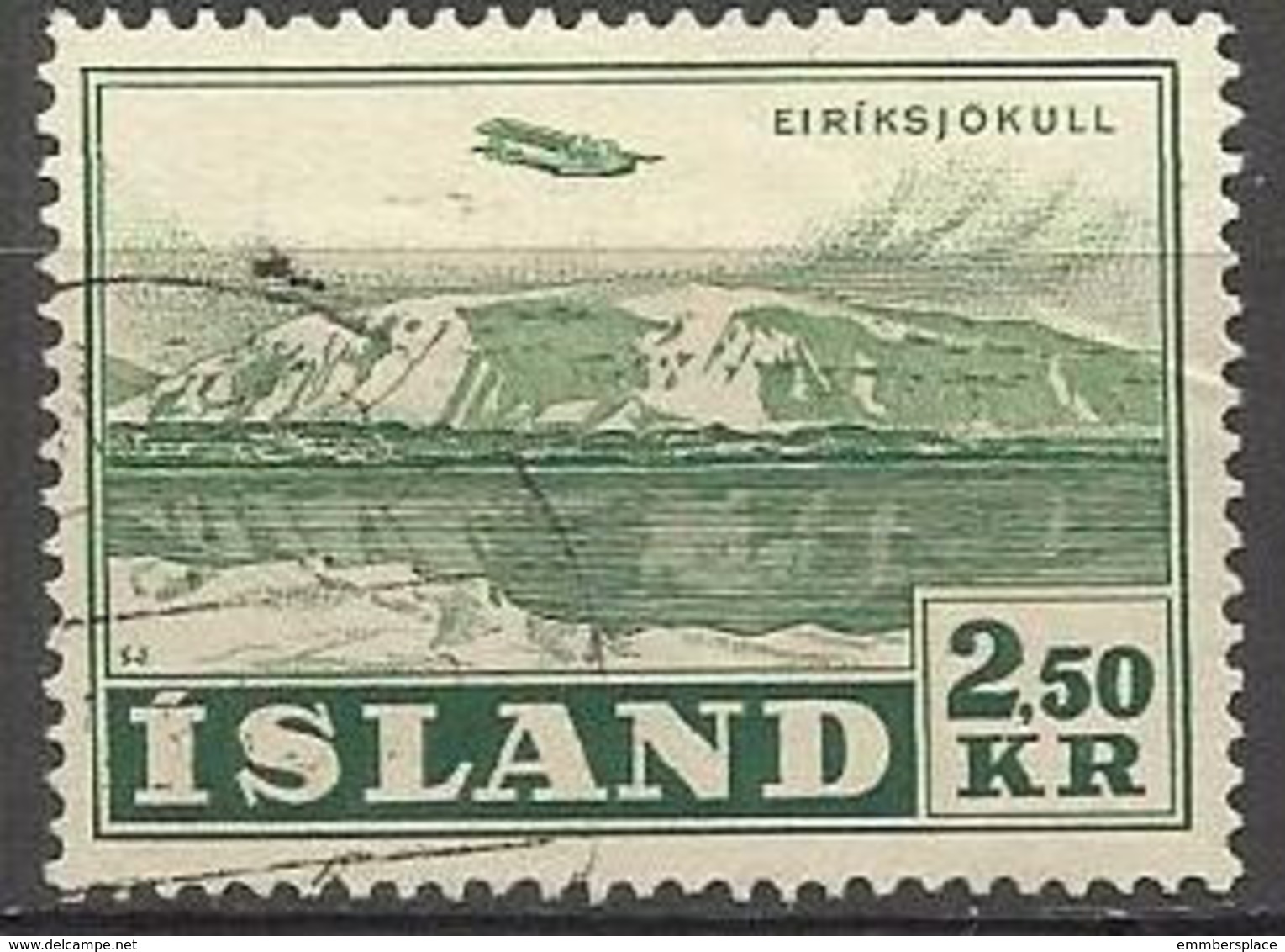 Iceland - 1952 Douglas DC3 & View 1.80kr Used  SG 275  Sc C27 - Poste Aérienne