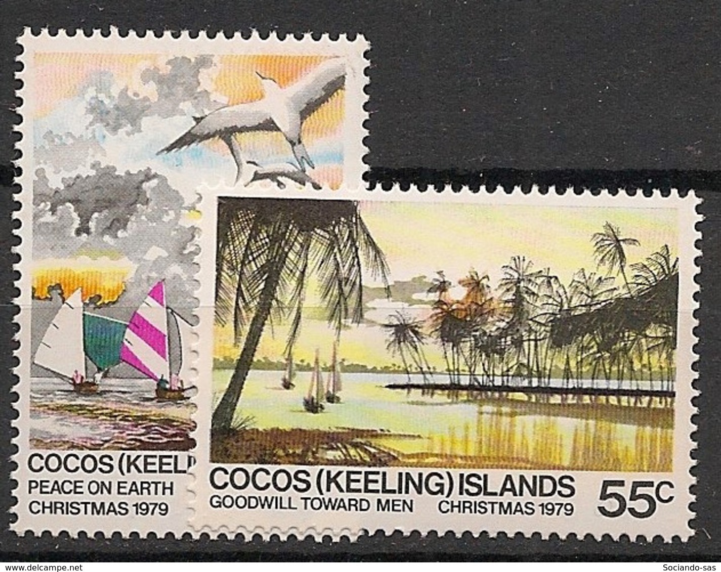 Cocos - 1979 - N°Yv. 38 à 39 - Noel - Neuf Luxe ** / MNH / Postfrisch - Kokosinseln (Keeling Islands)