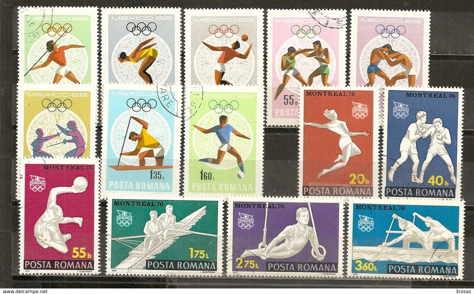 Roumanie Romania 1968/76 Jeux Olympiques 2 Sets Obl - Gebraucht