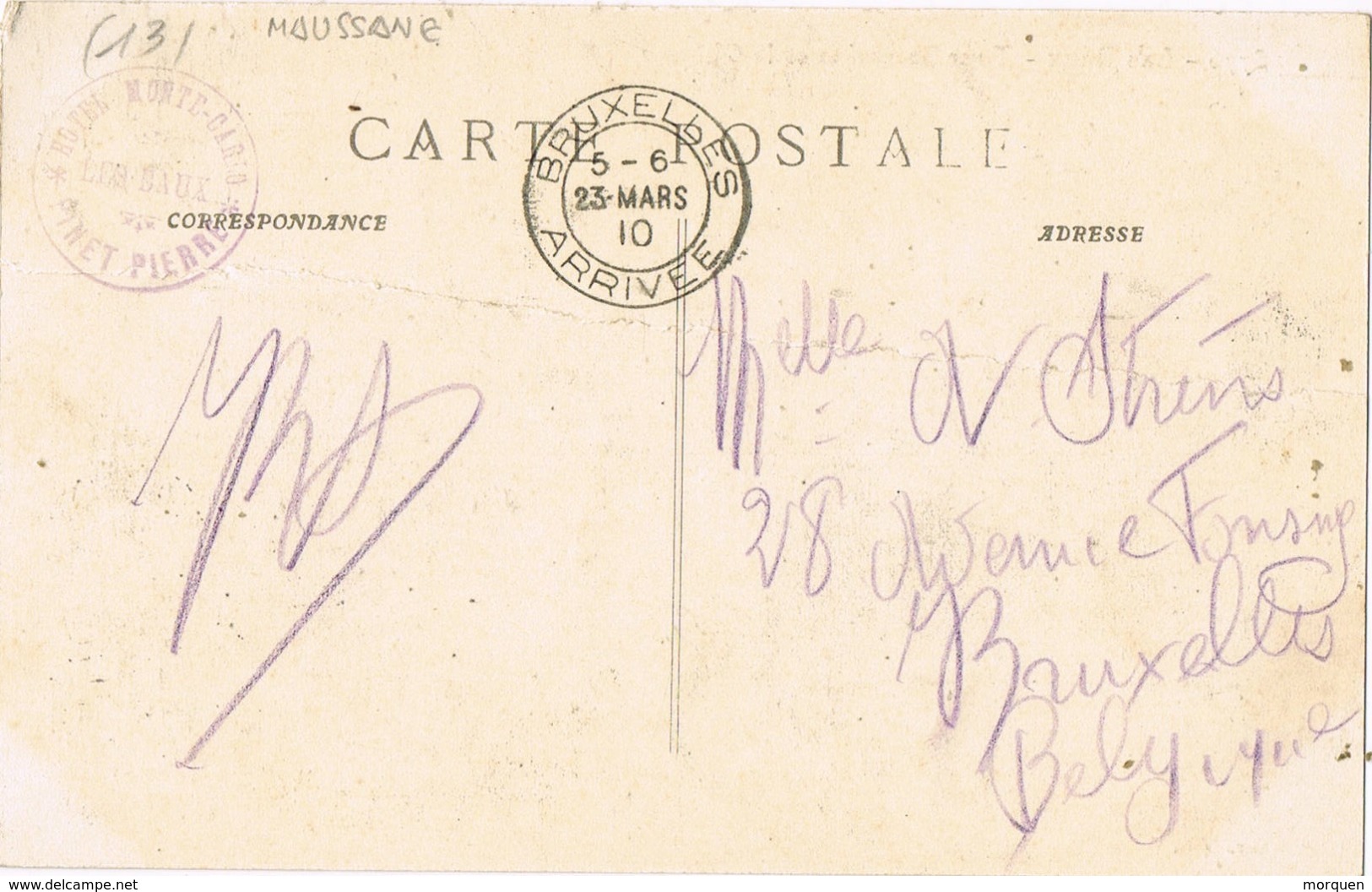 33755. Postal MAUSSANE Les ALPILLES (Bouches Du Rhone) 1910. LES BAUX. Tour Sarrasine Et Chateau - Cartas & Documentos