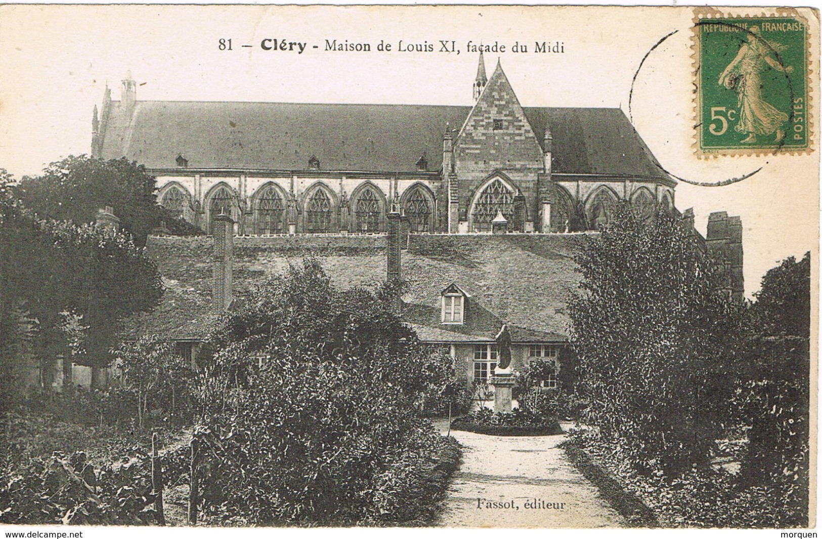 33756. Postal CLERY St. ANDRÉ (Loiret) 1921. Maison Louis XI - Cartas & Documentos