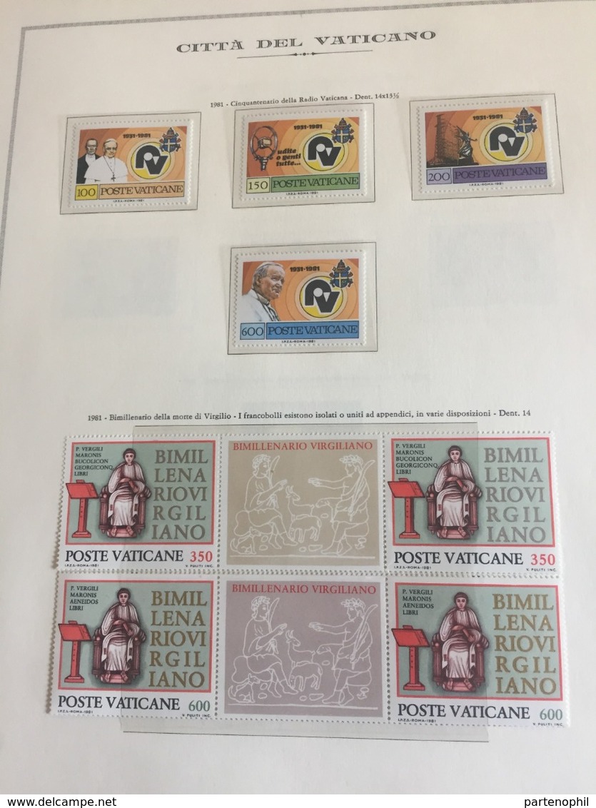 Vaticano Collezione 1969/2000 - Montata in 2 album Marini quasi completa del periodo MNH