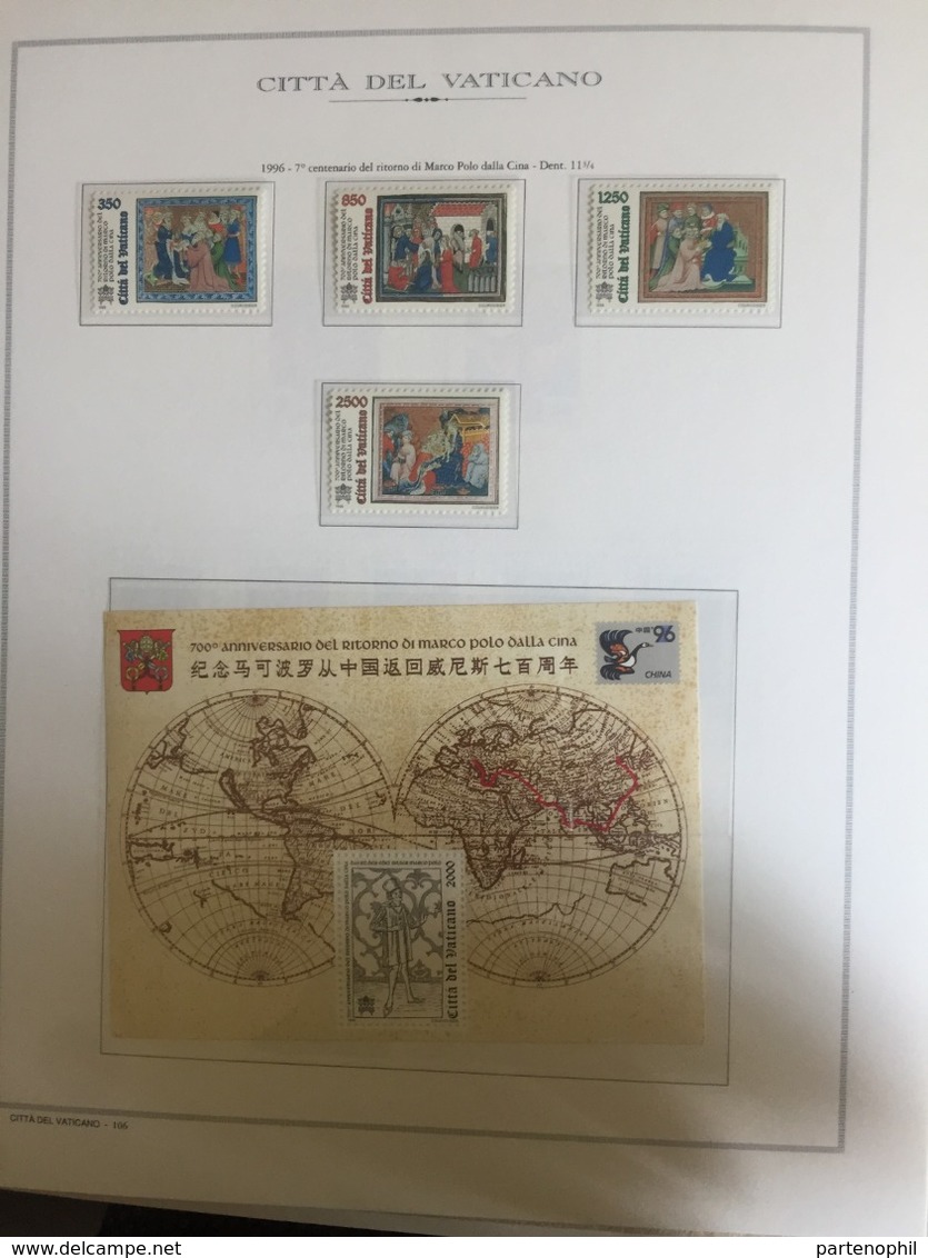 Vaticano Collezione 1969/2000 - Montata in 2 album Marini quasi completa del periodo MNH