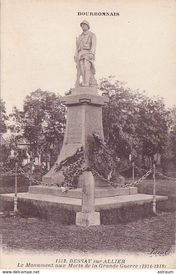 Cpa-03-bessay Sur Allier-monument Aux Morts 14/18-edi Beguin N°1513 - Andere & Zonder Classificatie