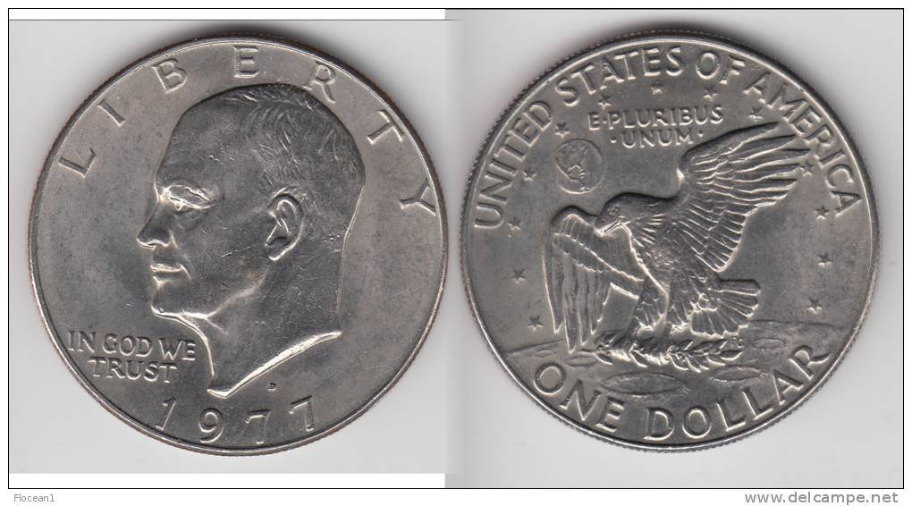 **** USA  - ETATS-UNIS  - 1 DOLLAR 1977 D EISENHOWER **** EN ACHAT IMMEDIAT !!! - 1971-1978: Eisenhower