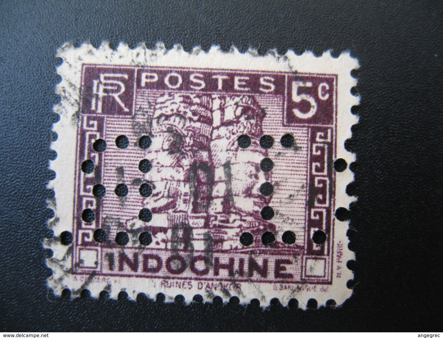 Perforé Perfin Indochine, Perforation :   BI2   à Voir - Andere & Zonder Classificatie