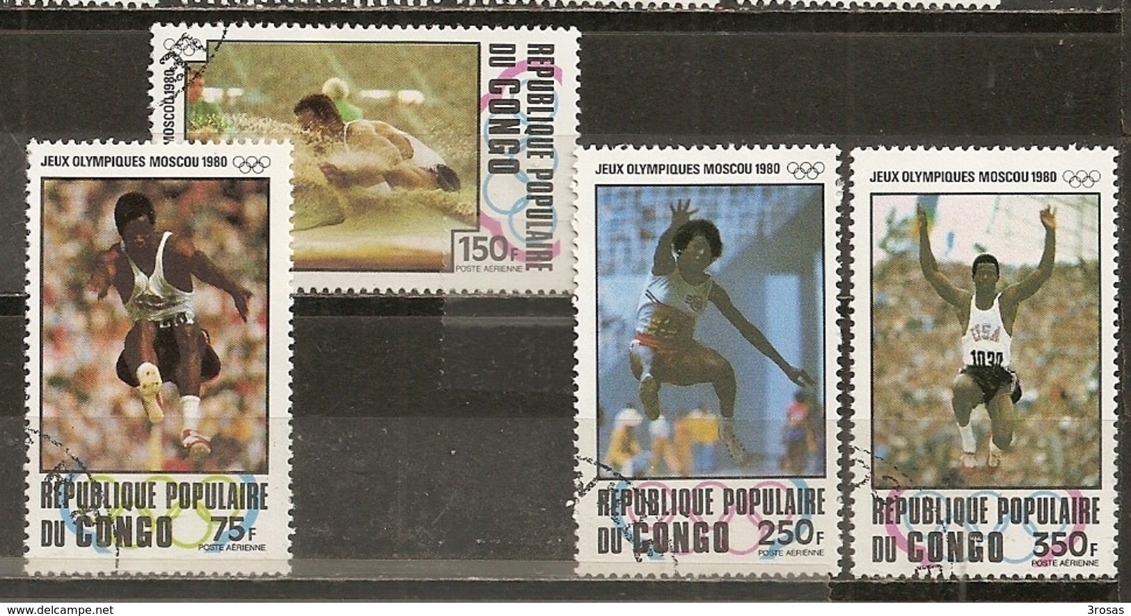 Congo 1980 Jeux Olympiques Olympic Games Set Complete Obl - Gebraucht