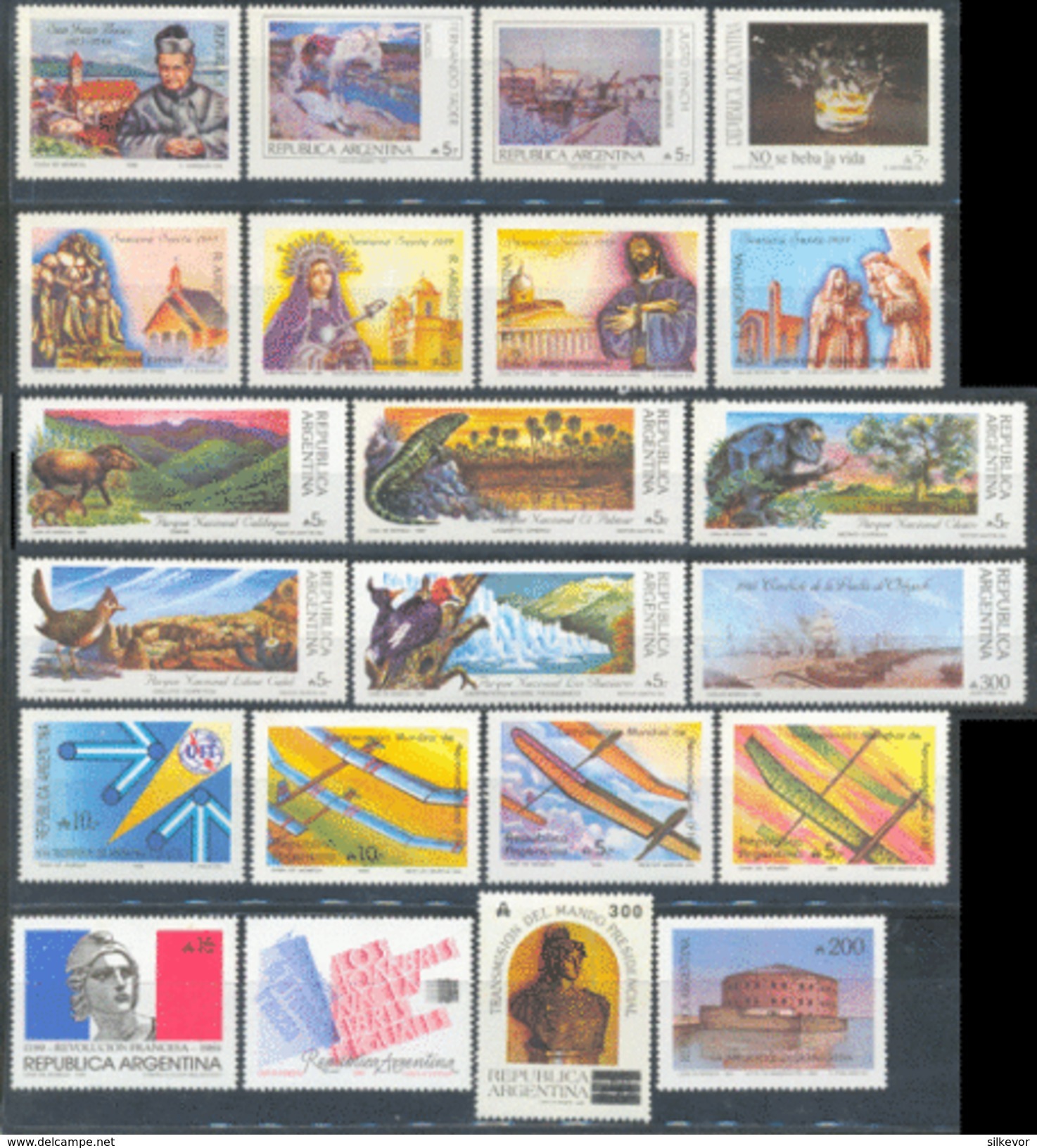 ARGENTINA/STAMPS, 1989 - COMPLETE YEAR, MNH. - Années Complètes