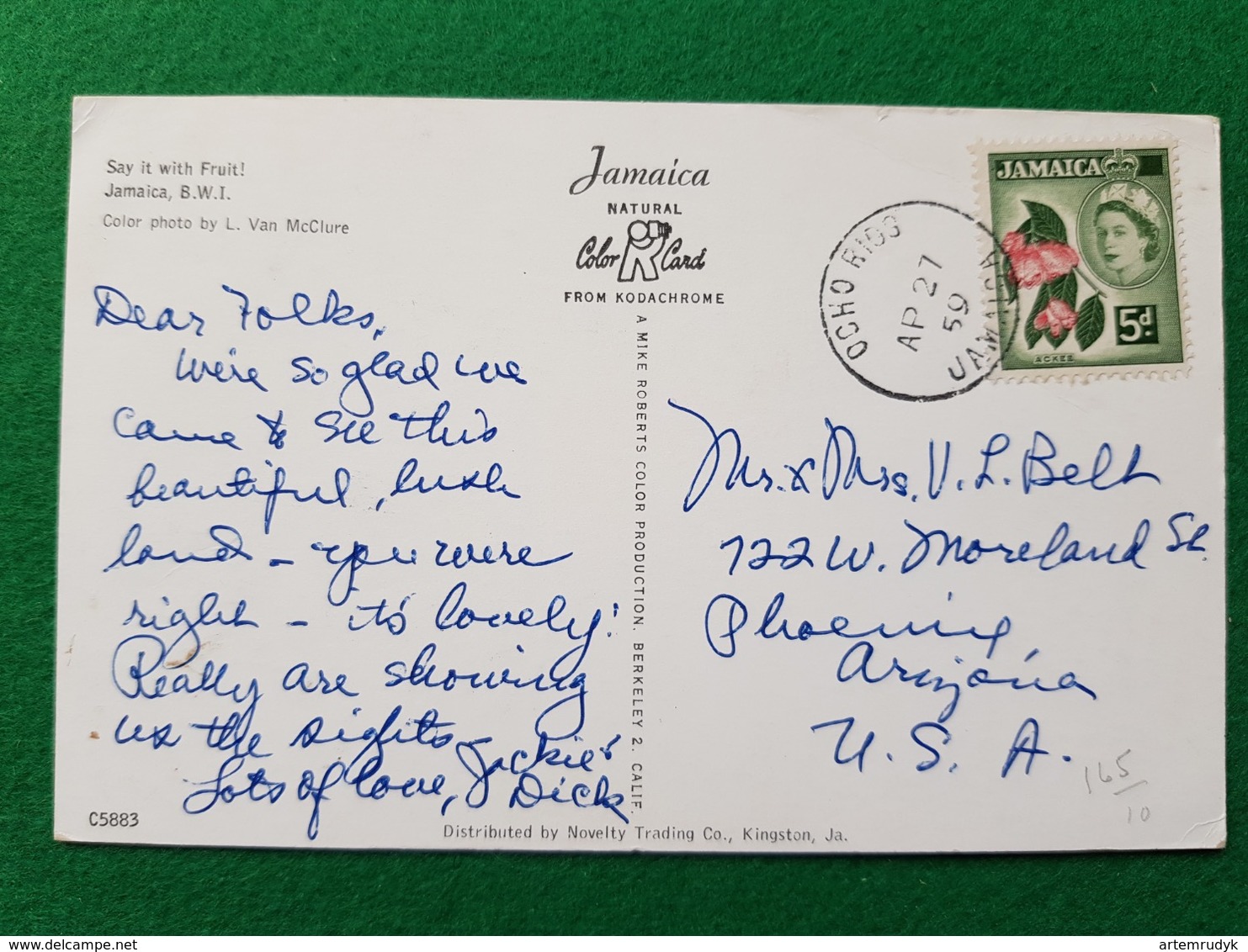 Postcard Jamaica 1959 - Andere & Zonder Classificatie