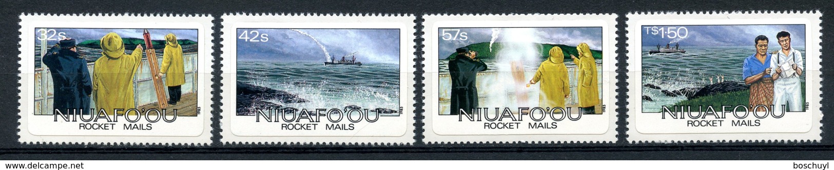 Niuafo'ou, Tin Can Island, 1985, Rocket Mail, Boats, MNH, Michel 61-64 - Oceania (Other)