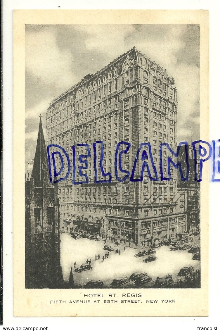 Etats-Unis. Hôtel St. Regis. Fifth Avenue At 55th Street. New York. Artvue Postcard - Hotels & Restaurants