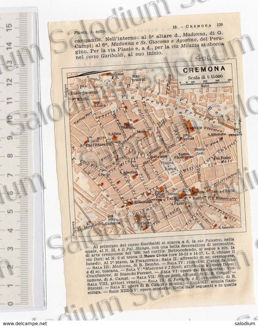 CREMONA  - Mappa Cartina - Altri & Non Classificati