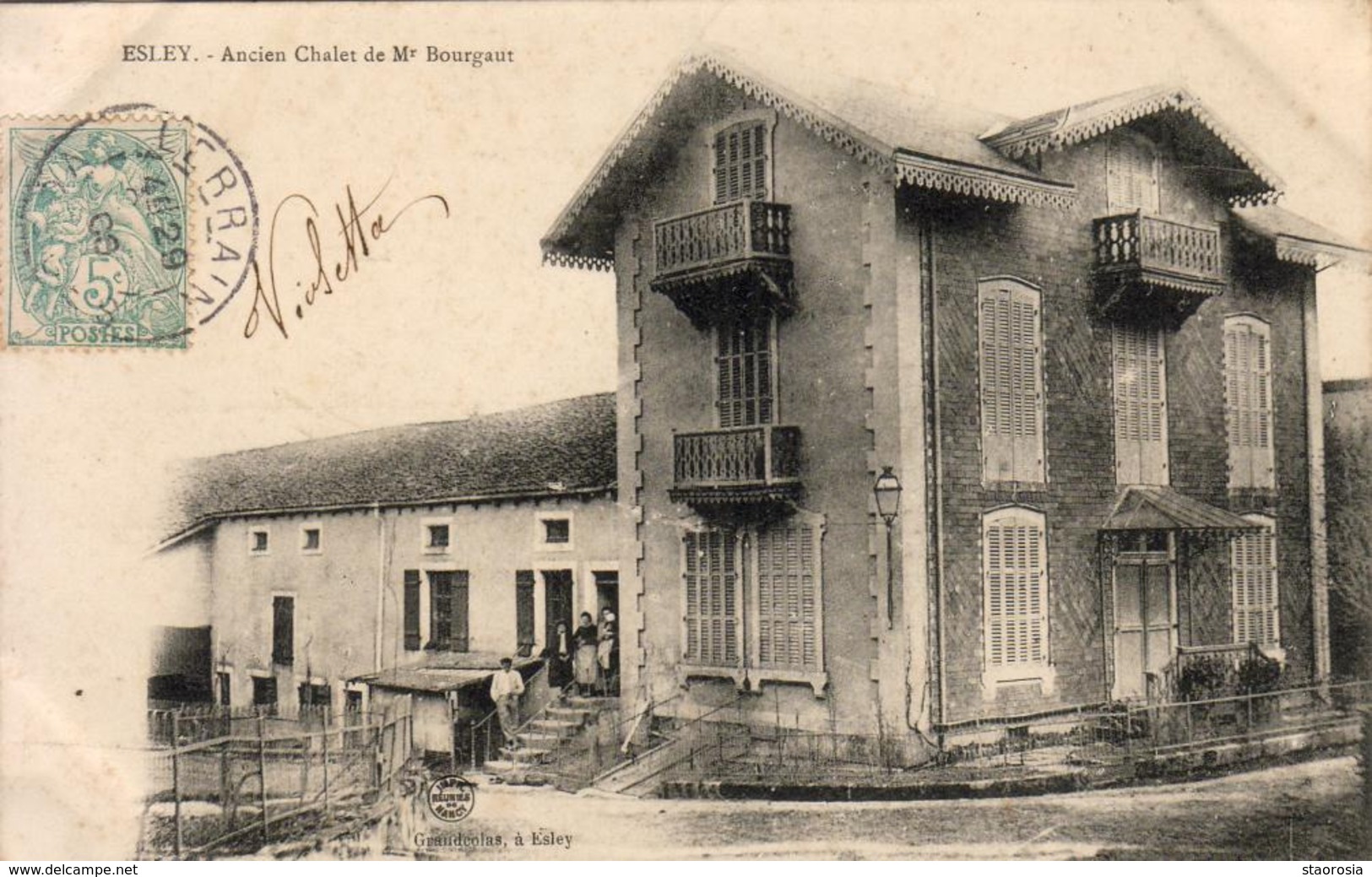 D88  ESLEY   Ancien Chalet De Mr Bourgaut......  Carte Peu Courante - Darney