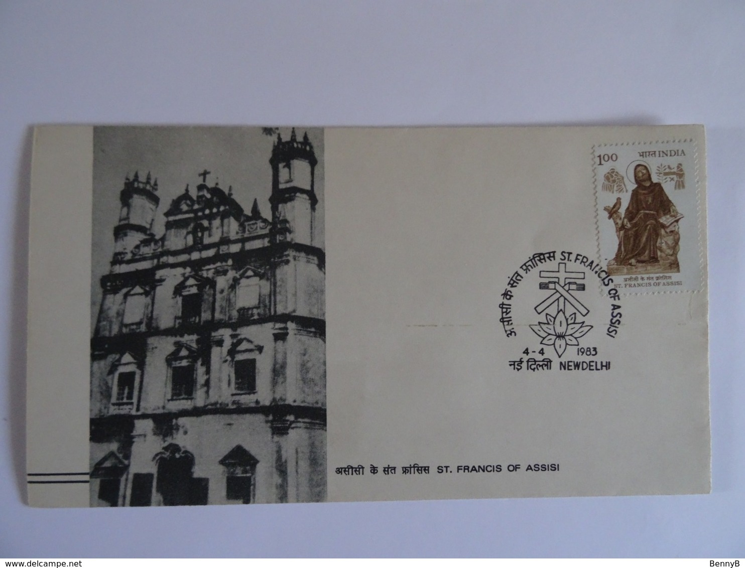 INDIA- FDC 4-4-1983 // ST FRANCIS OF ASSISI// (old Church) - Issued In NEW DELHI - Lettres & Documents