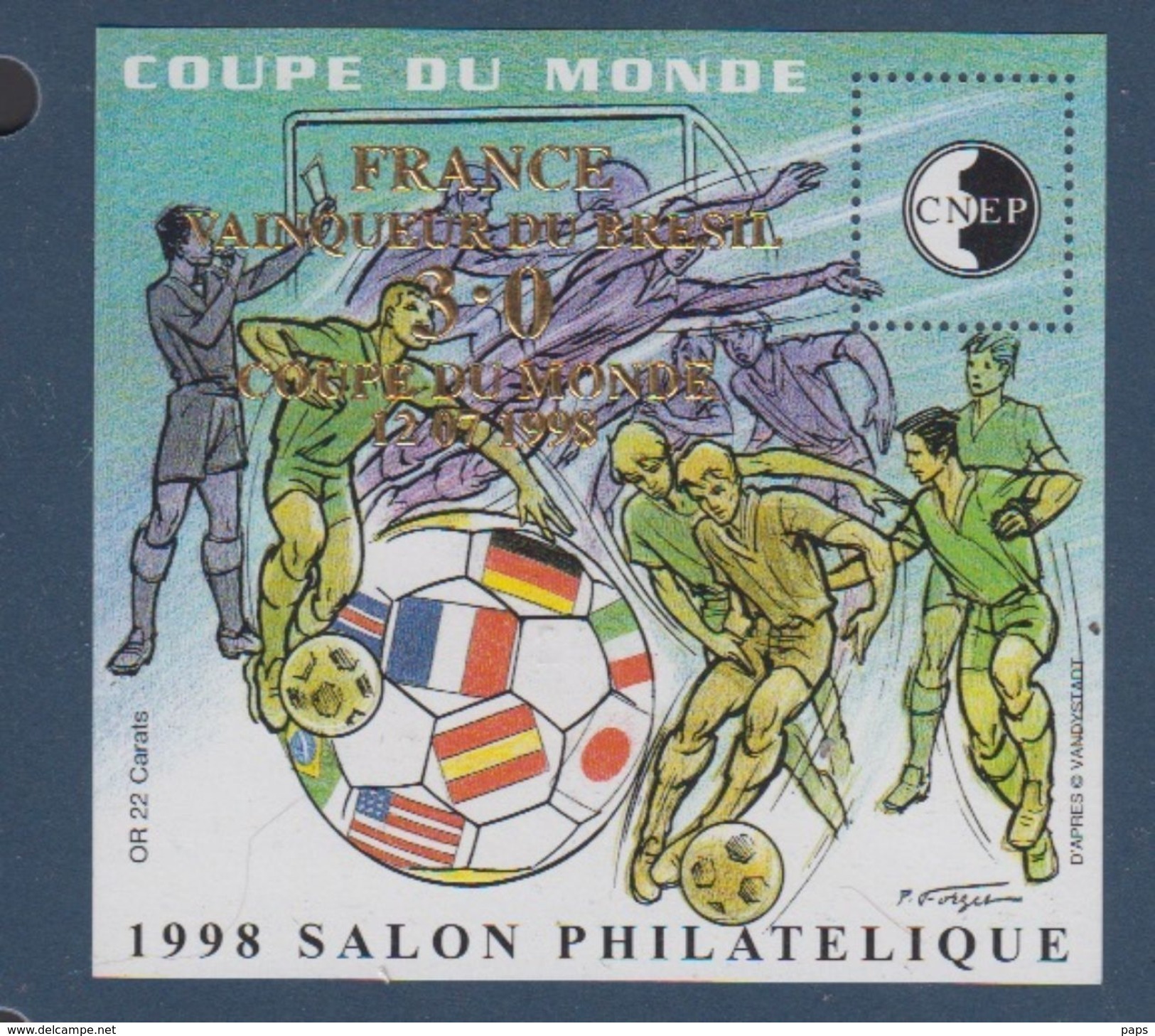 CNEP-1998-N°27** COUPE DU MONDE .Salon Philathélique De LYON.SURCHARGE - CNEP