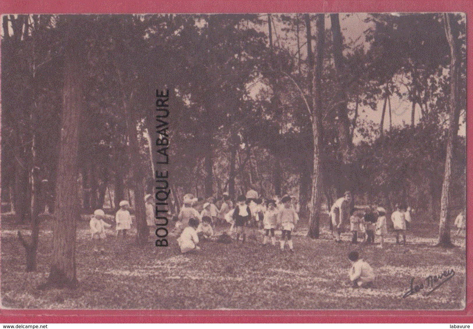 33 - ARES--Oeuvre Des Pupilles De L'Ecole Publique De La Gironde--Plein Air Au BOURDILLAT-Promenons Nous Dans Les Bois- - Arès