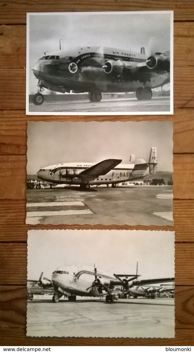 Lot De 3 Cartes Postales / AVION /  AIR FRANCE BREGUET Deux Ponts "Provence" - Other & Unclassified