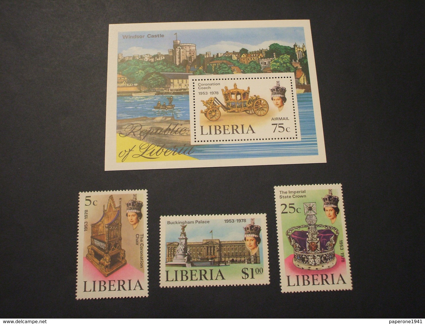 LIBERIA - 1978 REGINA 3 VALORI + BF - NUOVI(++) - Liberia