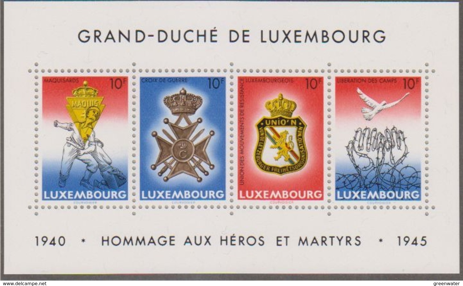 Luxemburg 1985 Héros & Martyrs M/s  ** Mnh (44466) - Blokken & Velletjes