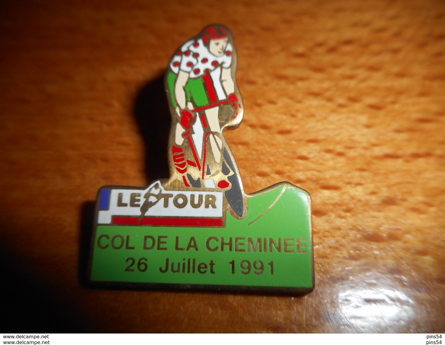 A002 -- Pin's Tour De France Col De La Cheminée 26 Juillet 1991 - Cyclisme