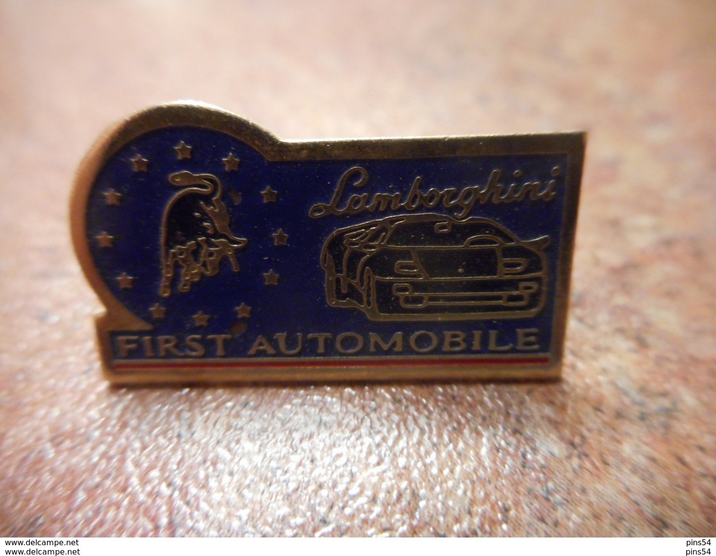 A029 -- Pin's First Automobile Lamborghini - Sonstige & Ohne Zuordnung