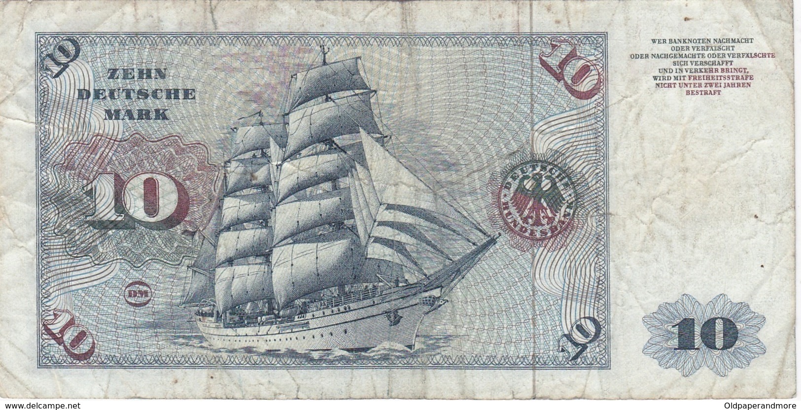 GERMANY BANKNOTE - 10 DEUTSCHE MARK 1977 - 10 Deutsche Mark